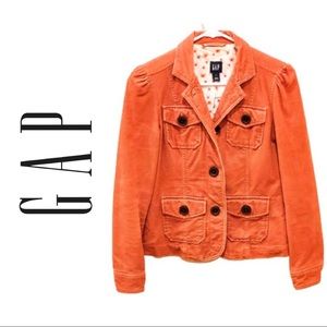 GAP Orange Corduroy Jacket/Blazer - Size 2
